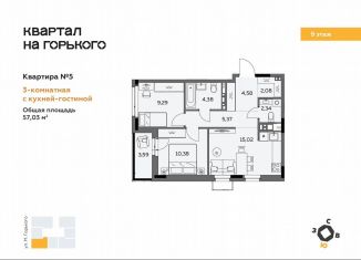 3-комнатная квартира на продажу, 57 м2, Ижевск, Первомайский район