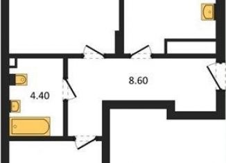 Продам 2-ком. квартиру, 61 м2, Калининград, Московский район, Акварельная улица