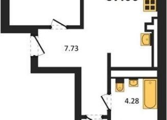 Продаю 2-комнатную квартиру, 57.1 м2, Калининград