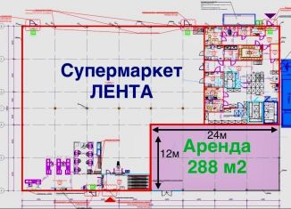 Сдача в аренду торговой площади, 288 м2, деревня Пески, территория Общественно-деловая зона Пески, 10