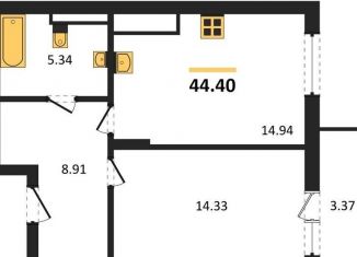 Продаю 1-ком. квартиру, 44.4 м2, Калининградская область