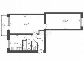 Продается 2-комнатная квартира, 43.1 м2, Стерлитамак, улица Курчатова, 38