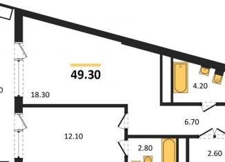 Продам 2-ком. квартиру, 49.3 м2, Пионерский