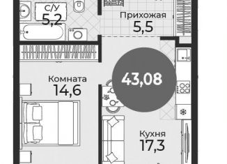 Двухкомнатная квартира на продажу, 43.1 м2, Новосибирск