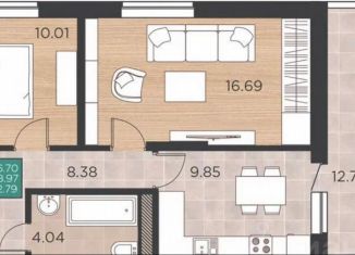 Продам 2-комнатную квартиру, 52.8 м2, Краснодар, Командорская улица, 15/1, Прикубанский округ