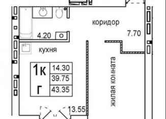 Продаю однокомнатную квартиру, 43.4 м2, Москва, Родниковая улица, 4