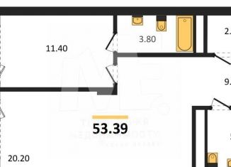 Продаю 2-комнатную квартиру, 53.4 м2, Калининградская область