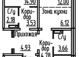 Продажа 4-комнатной квартиры, 88 м2, рабочий посёлок Краснообск, 3-й микрорайон, 12А, ЖК Кольца