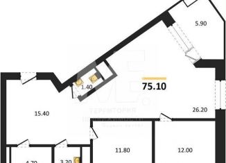 Продается 3-ком. квартира, 75.1 м2, Калининградская область