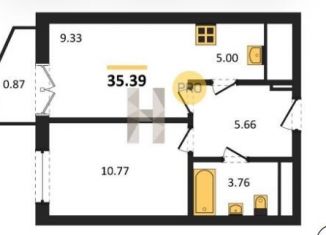 Продается 1-комнатная квартира, 35.4 м2, Уфа, проспект Дружбы Народов, Ленинский район