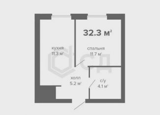 Продается 1-ком. квартира, 32.3 м2, Тюмень, улица Республики, 204к12