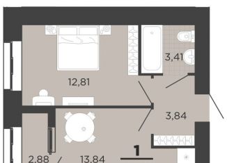 Продается 1-комнатная квартира, 35.3 м2, Рязань, Московский район, Семчинская улица, 8