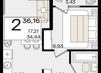 Продаю 1-комнатную квартиру, 36.2 м2, Краснодарский край, Сормовская улица, 1/2к2