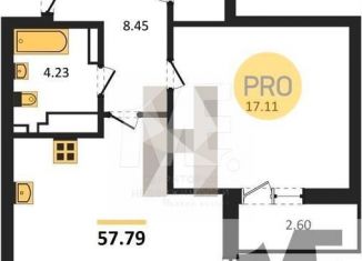 Продается 1-ком. квартира, 57.8 м2, Калининград, Ленинградский район, улица Старшины Дадаева, 55