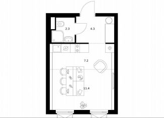 Продам квартиру студию, 25.2 м2, Москва, район Гольяново