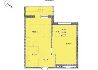 Продается 1-комнатная квартира, 42.1 м2, Обнинск, улица Мира, 2