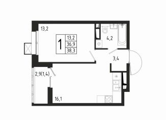 Продаю 1-комнатную квартиру, 38.3 м2, Химки