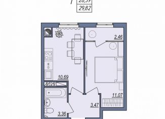 Продажа 1-ком. квартиры, 29.8 м2, Волгоград, Тракторозаводский район