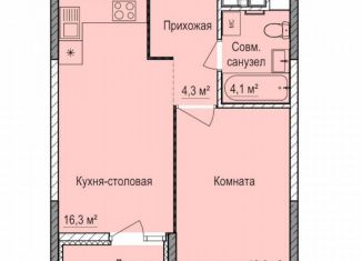 1-ком. квартира на продажу, 37.3 м2, Ижевск, Индустриальный район, ЖК Покровский, 4