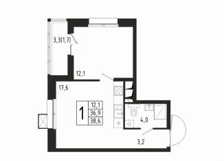 Продажа 1-комнатной квартиры, 38.6 м2, Химки