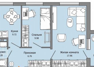 Продажа 2-ком. квартиры, 50 м2, Ульяновск, жилой комплекс Город Новаторов, 2