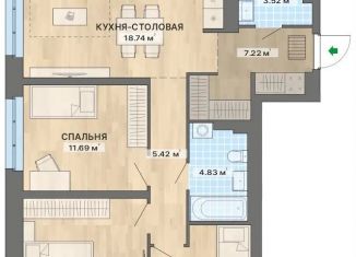 Продается 3-комнатная квартира, 81.5 м2, Екатеринбург, улица Академика Ландау, 6