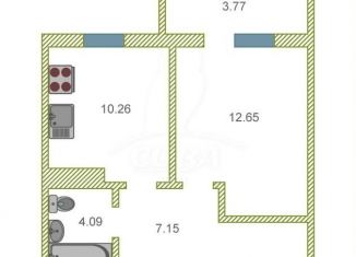 Продается 1-комнатная квартира, 35 м2, Тюмень, улица Тимофея Чаркова, 79к3