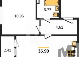 Продам 1-комнатную квартиру, 35.9 м2, Калининград, Московский район, Интернациональная улица, 18