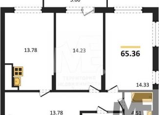 Продаю двухкомнатную квартиру, 65.4 м2, поселок Малое Исаково