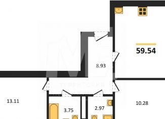 Продам двухкомнатную квартиру, 59.5 м2, Калининград, Московский район