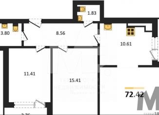 Двухкомнатная квартира на продажу, 72.4 м2, Москва, метро Бабушкинская, Минусинская улица, 9