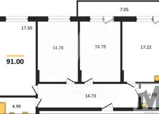 Продаю 3-ком. квартиру, 91 м2, Калининградская область