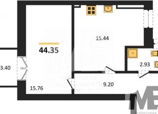 Продам однокомнатную квартиру, 44.4 м2, Пионерский, Комсомольская улица, 19