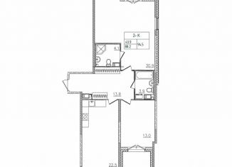 Продается 2-ком. квартира, 94.5 м2, Санкт-Петербург, метро Новочеркасская, шоссе Революции, 3к2