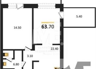 Продажа 1-комнатной квартиры, 63.7 м2, Калининград, Ленинградский район