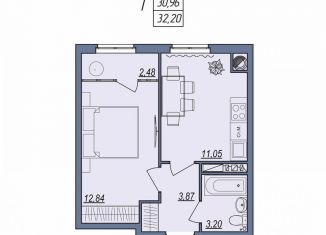 Продам 1-ком. квартиру, 32.2 м2, Волгоград