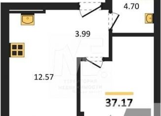 Продается однокомнатная квартира, 37.2 м2, Пионерский