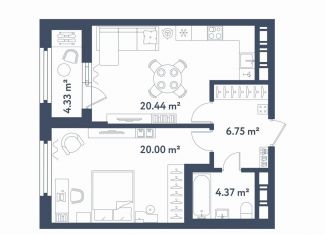 Продается 1-ком. квартира, 53.7 м2, Санкт-Петербург, метро Московские ворота