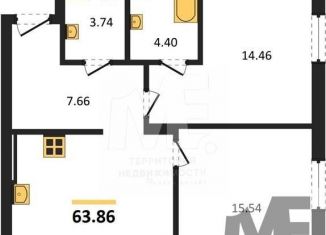 Продажа 2-комнатной квартиры, 63.9 м2, Пионерский