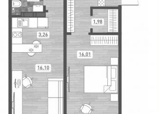 2-ком. квартира на продажу, 52.4 м2, Новосибирск, улица Забалуева, с10