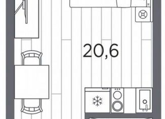 Продажа квартиры студии, 24.4 м2, Санкт-Петербург, проспект Стачек, 62, Кировский район
