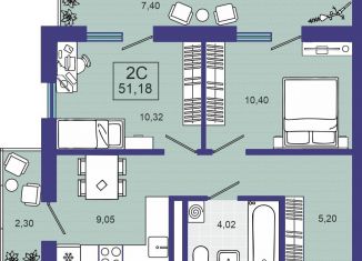 Продаю 2-ком. квартиру, 51 м2, Тюмень, Ленинский округ