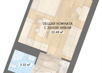 Продажа квартиры студии, 33 м2, Екатеринбург, улица Николая Кичигина, 7/3, метро Чкаловская