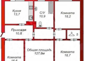 Продается 4-ком. квартира, 128 м2, Челябинская область, улица Коммуны, 139