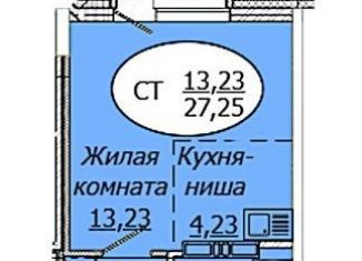 Квартира на продажу студия, 27.3 м2, Новосибирская область, 2-я Воинская улица, 51