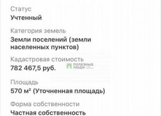 Земельный участок на продажу, 5.7 сот., Краснодарский край, Украинская улица