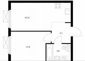 Продаю 1-комнатную квартиру, 36 м2, Москва