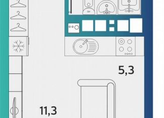 Продажа 1-комнатной квартиры, 26.3 м2, Ижевск, Устиновский район, улица Архитектора П.П. Берша, 44