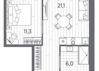 Продаю 2-ком. квартиру, 38.4 м2, Санкт-Петербург, проспект Стачек, 62Б, Кировский район