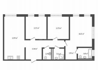 Продам 3-ком. квартиру, 93.8 м2, Тюменская область, улица Николая Машарова, 4